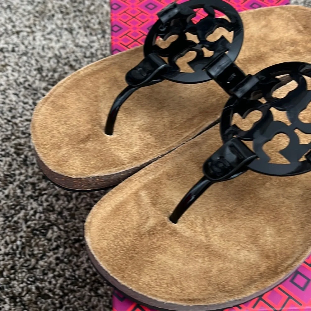 Tory Burch Black Miller Cloud Sandal, NWT